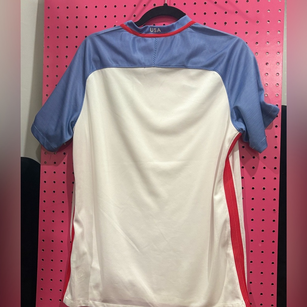Nike Dri Fit Mens USA Soccer Jersey 2016 - White and Light Blue Size Medium - Picture 3 of 7
